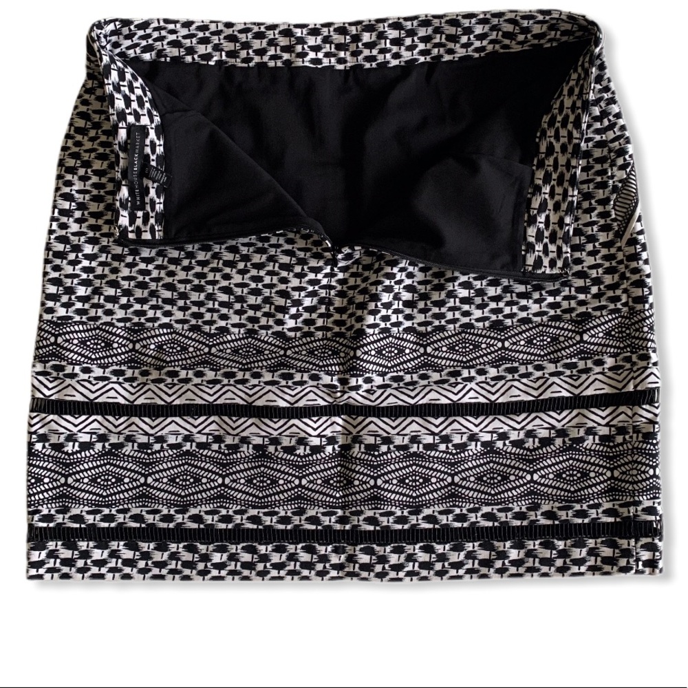 White House Black Market Skirt Geometric Lined Hidden Zipper Size 10 EUC - Picture 8 of 9